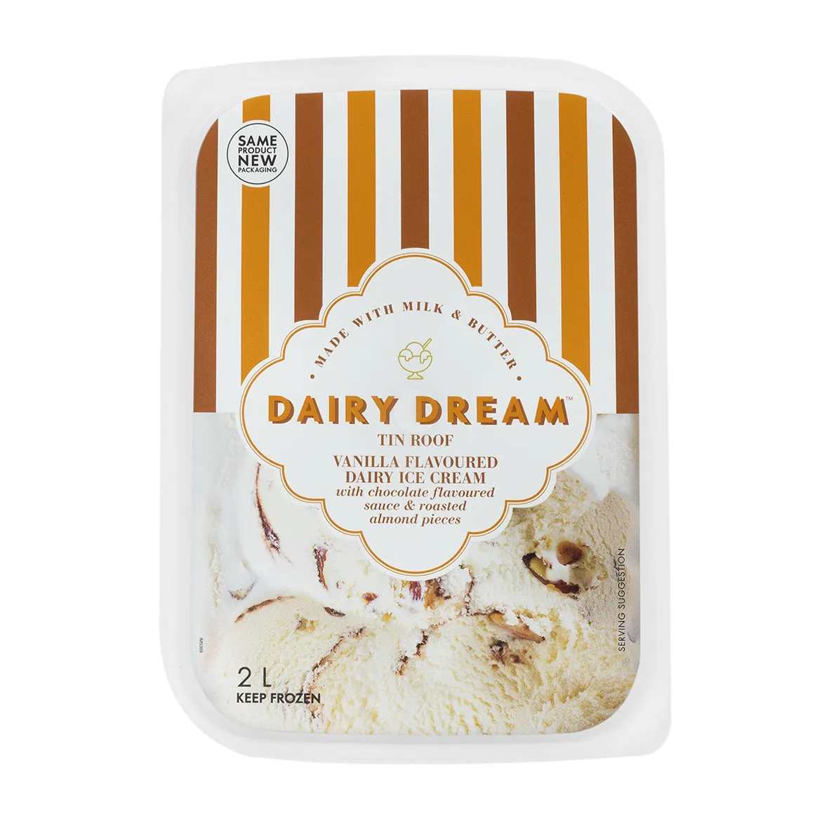 Dairy Dream™ Tin Roof Vanilla Flavoured Dairy Ice Cream 2 L
