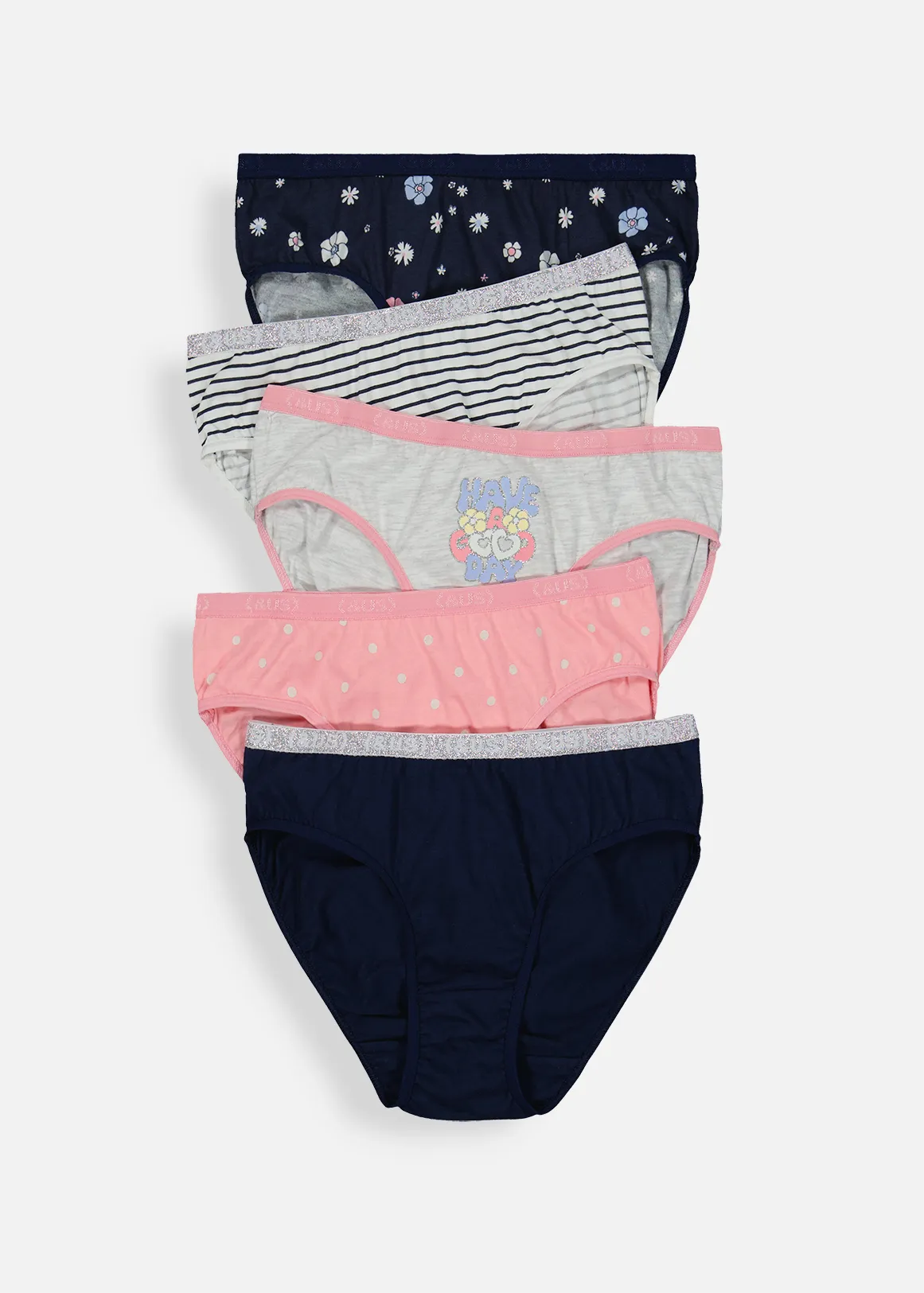 Daisy Nautical Bikinis 5 Pack - X NAVY