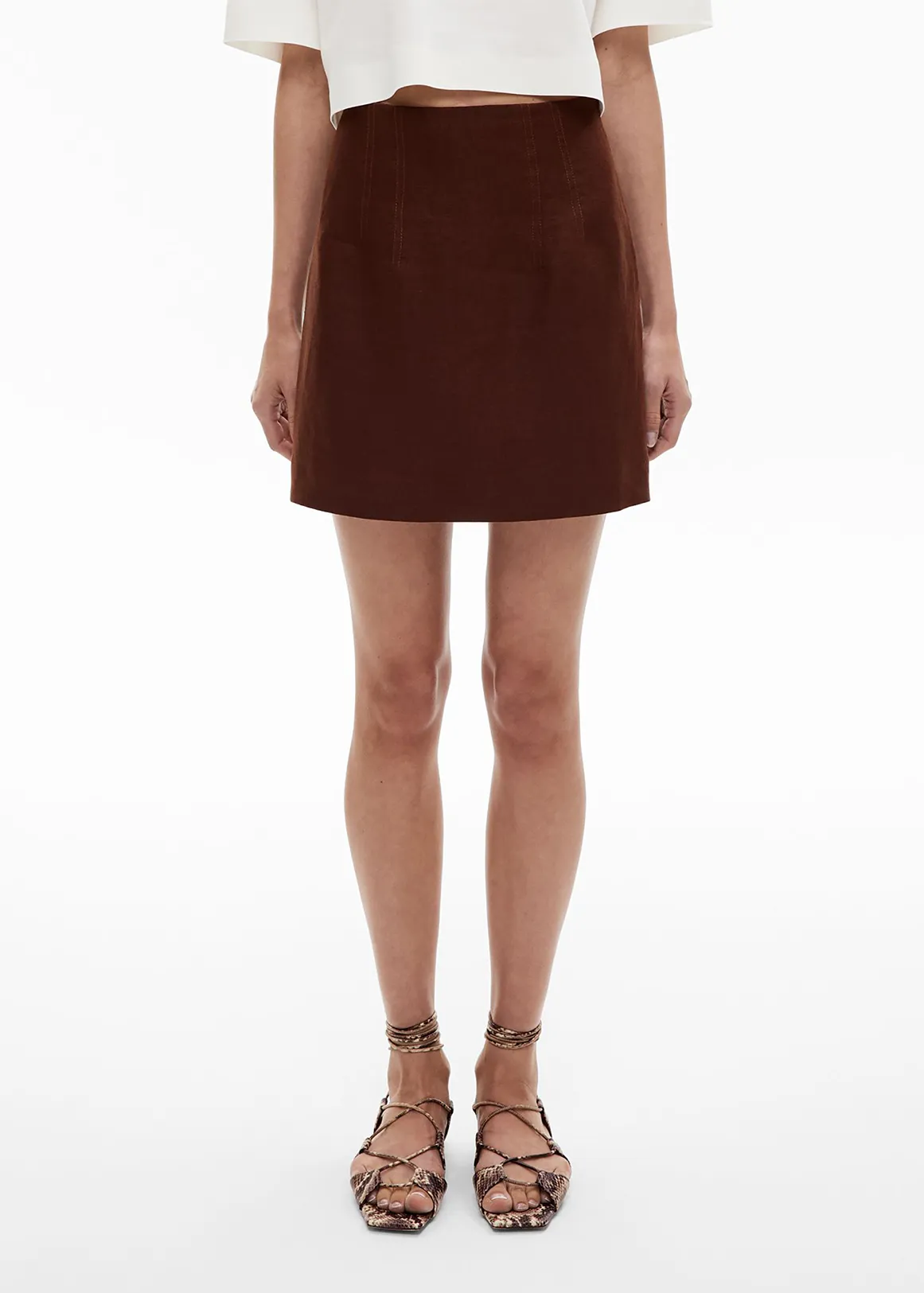 Dart Mini Skirt - REEF BROWN