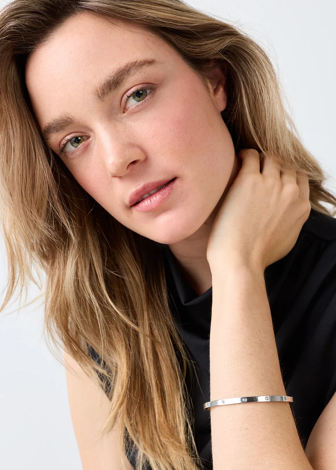 Delicate Diamante Cuff - SILVER