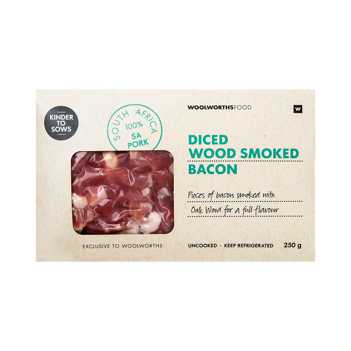 Diced Wood Smoked Bacon 250 g