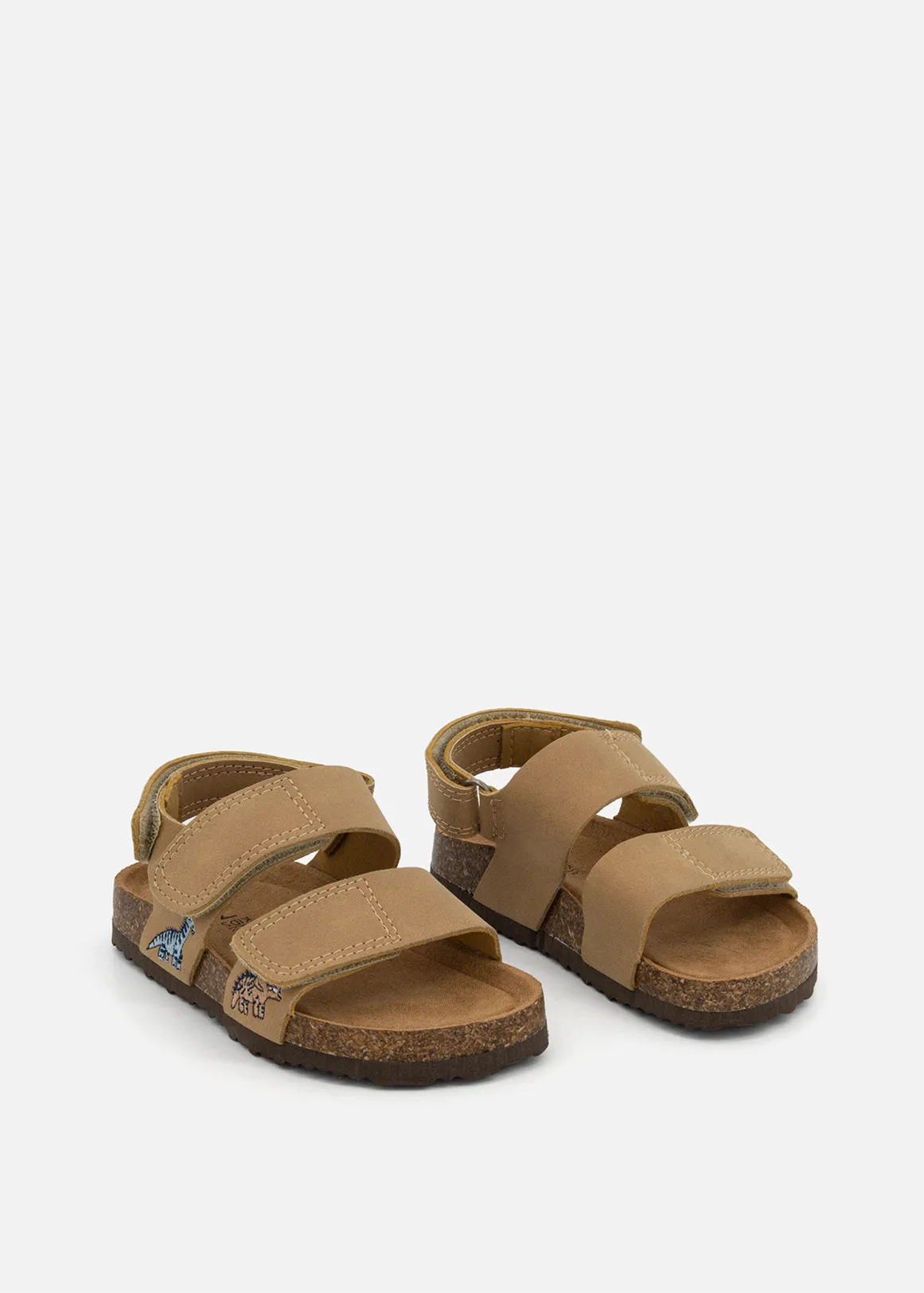 Dino Double Strap Cork Sandals (Size 5-13) Younger Boy - NATURAL