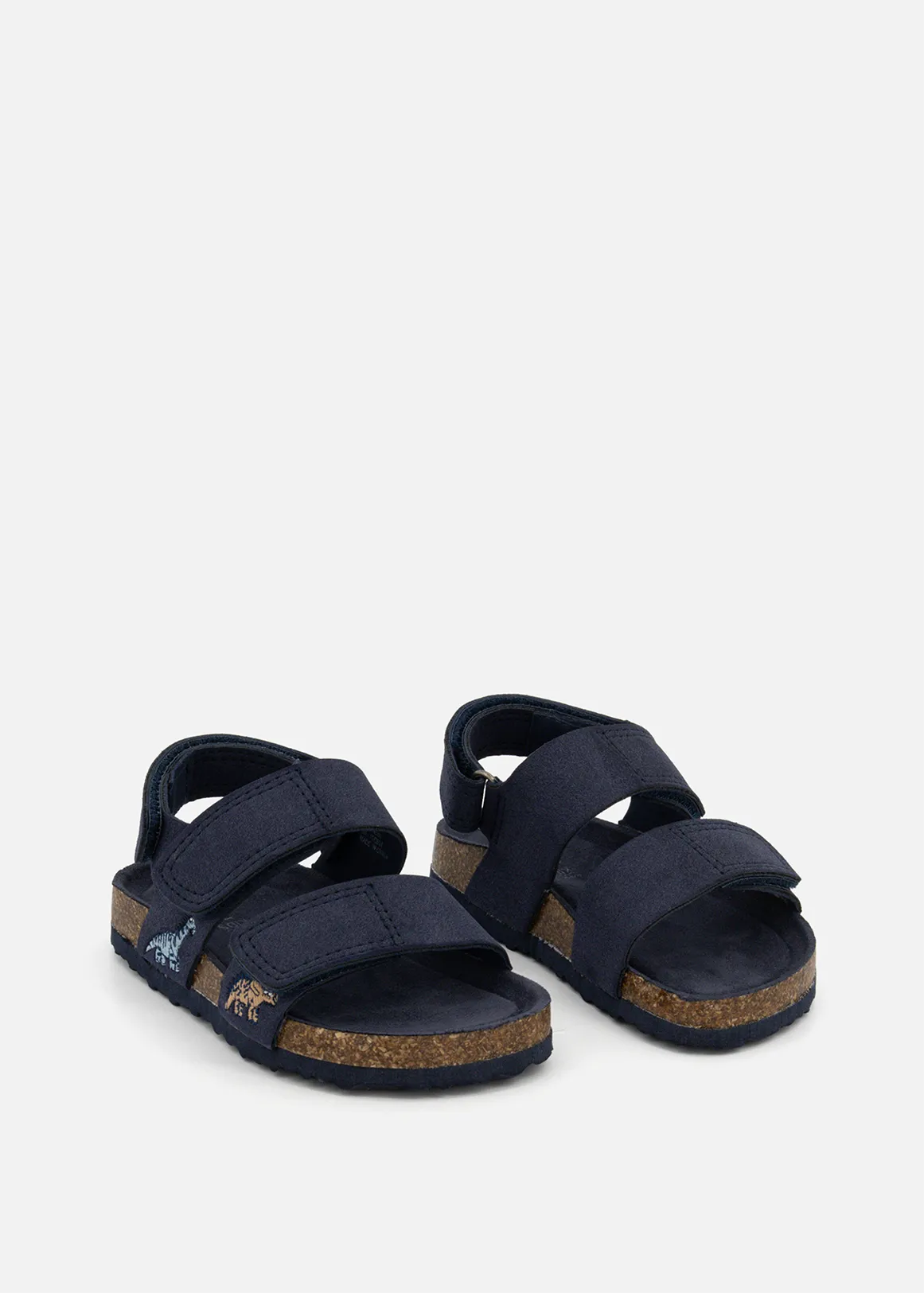 Dino Double Strap Cork Sandals (Size 5-13) Younger Boy - NAVY