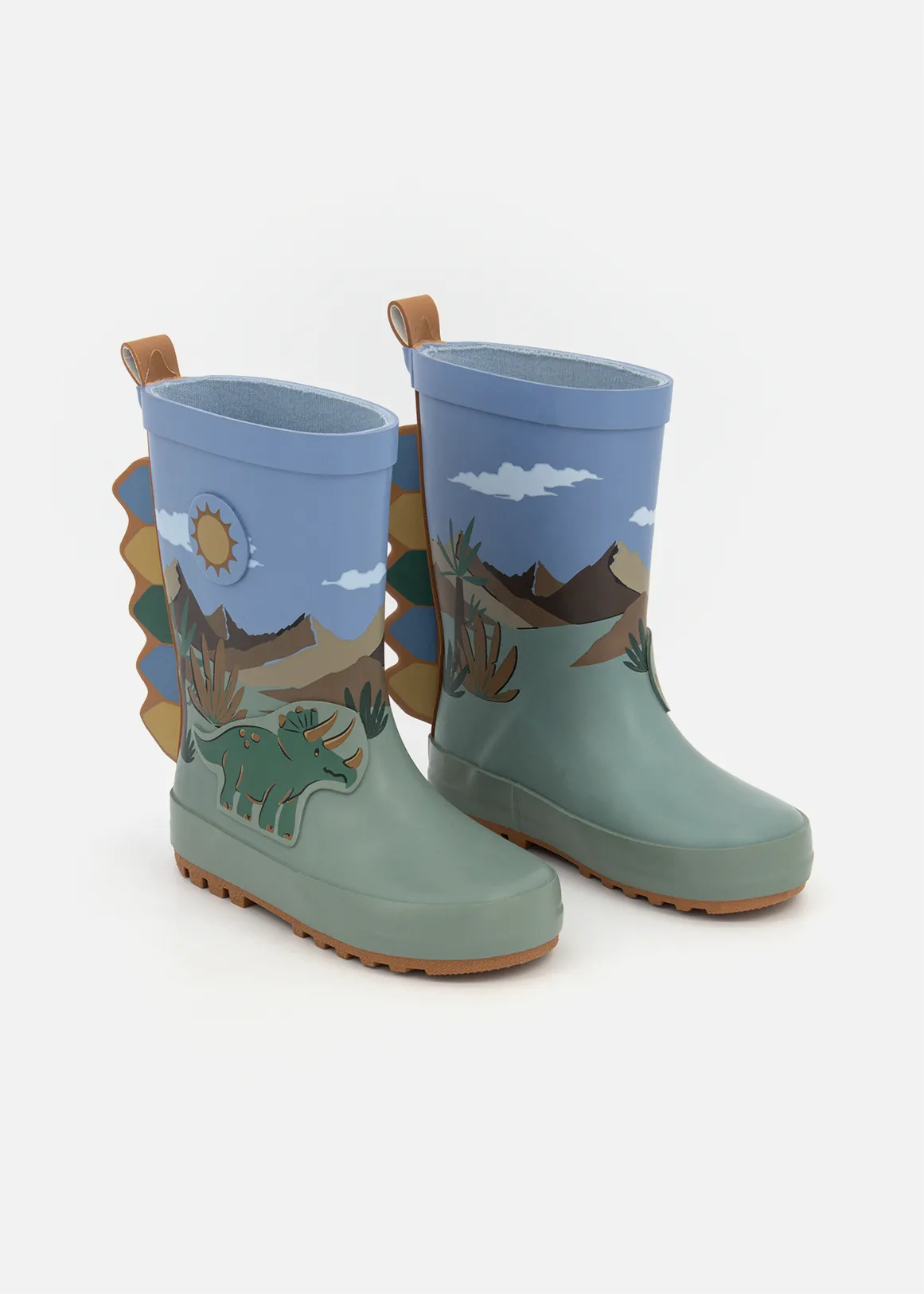 Dino Novelty Wellingtons (Size 4-13) Younger Boy - X BLUE