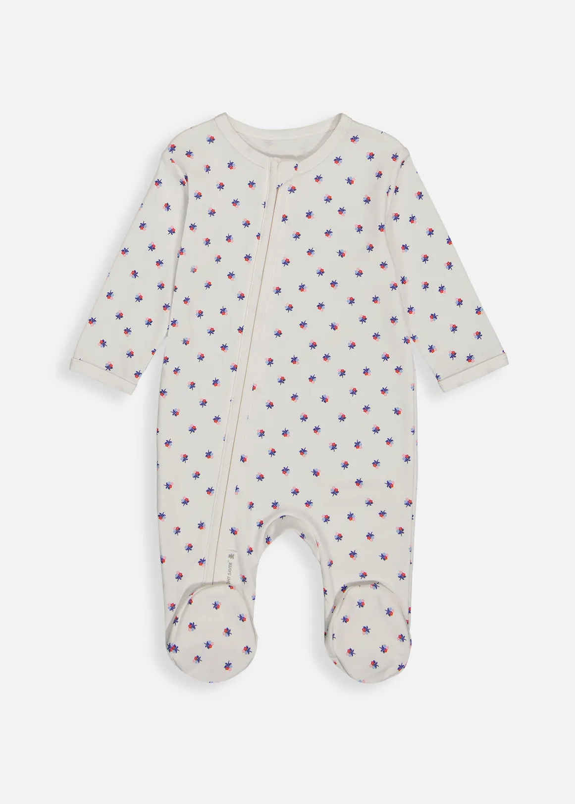 Ditsy Floral Organic Cotton Zip Sleepsuit - X CREAM