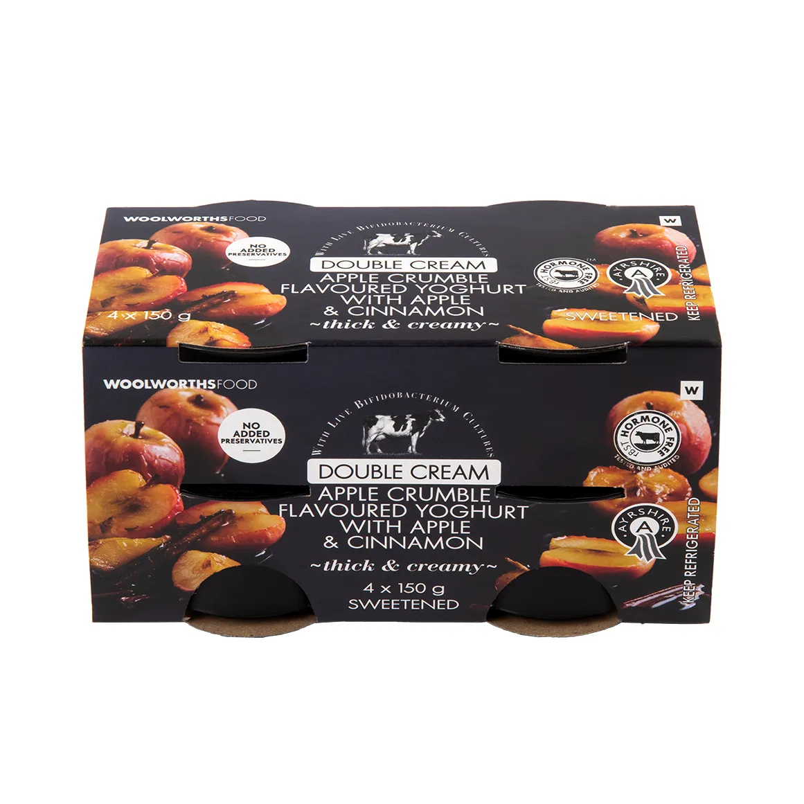 Double Cream Ayrshire Apple Crumble Yoghurt 4 x 150 g