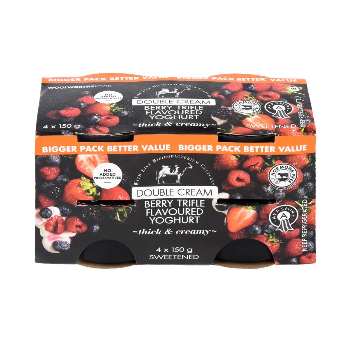 Double Cream Ayrshire Berry Trifle Flavoured Yoghurt 4 x 150 g