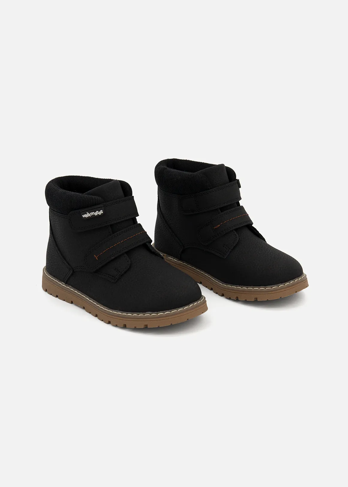 Double Strap Boots (Size 4-13) Younger Boy - BLACK