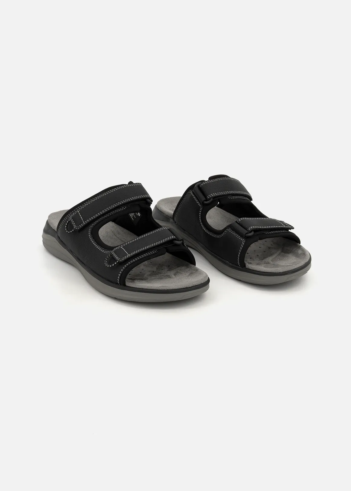 Double Strap Outdoor Sandals - BLACK