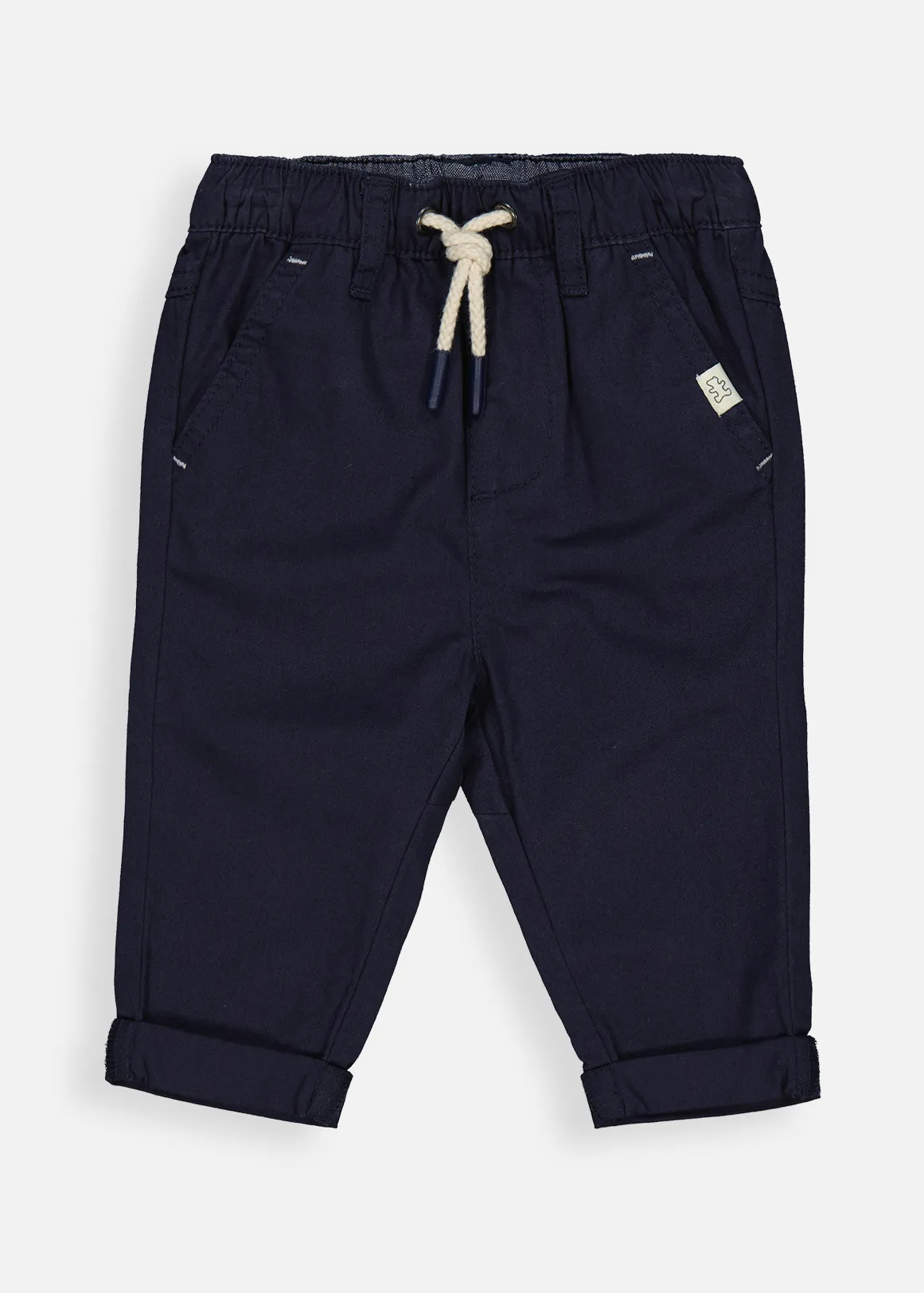 Drawstring Chino Pants - NAVY