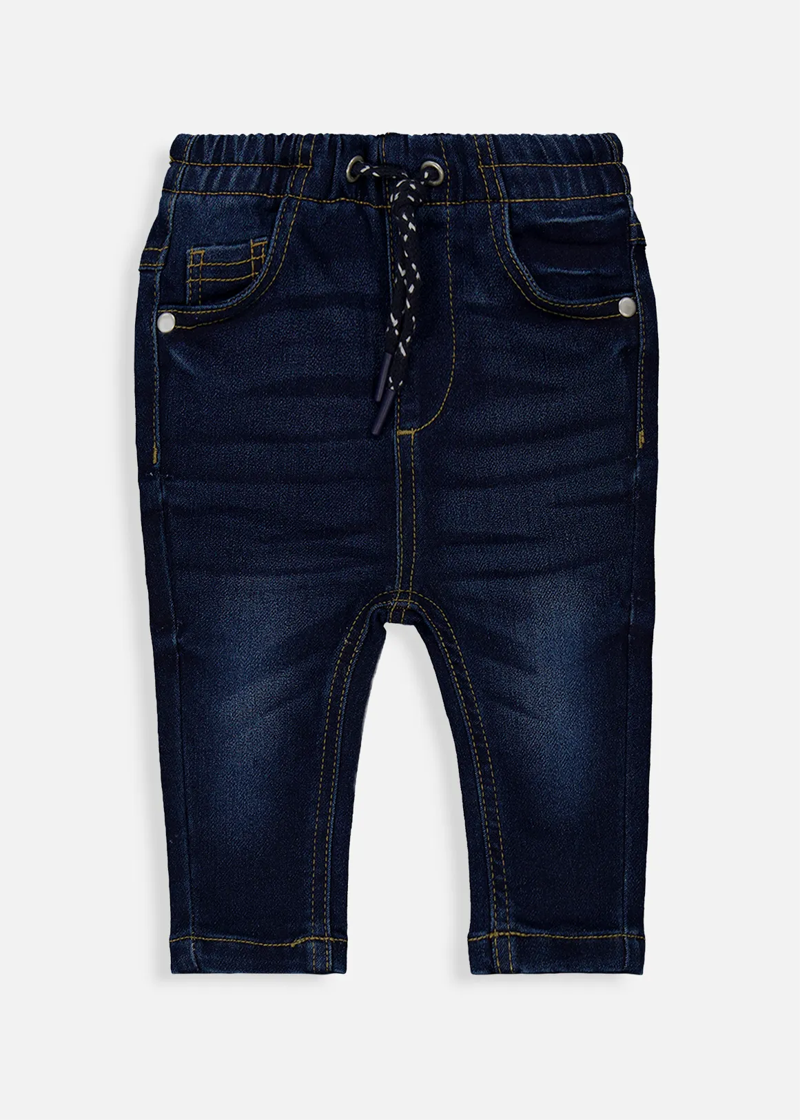 Drawstring Jeggings - INDIGO