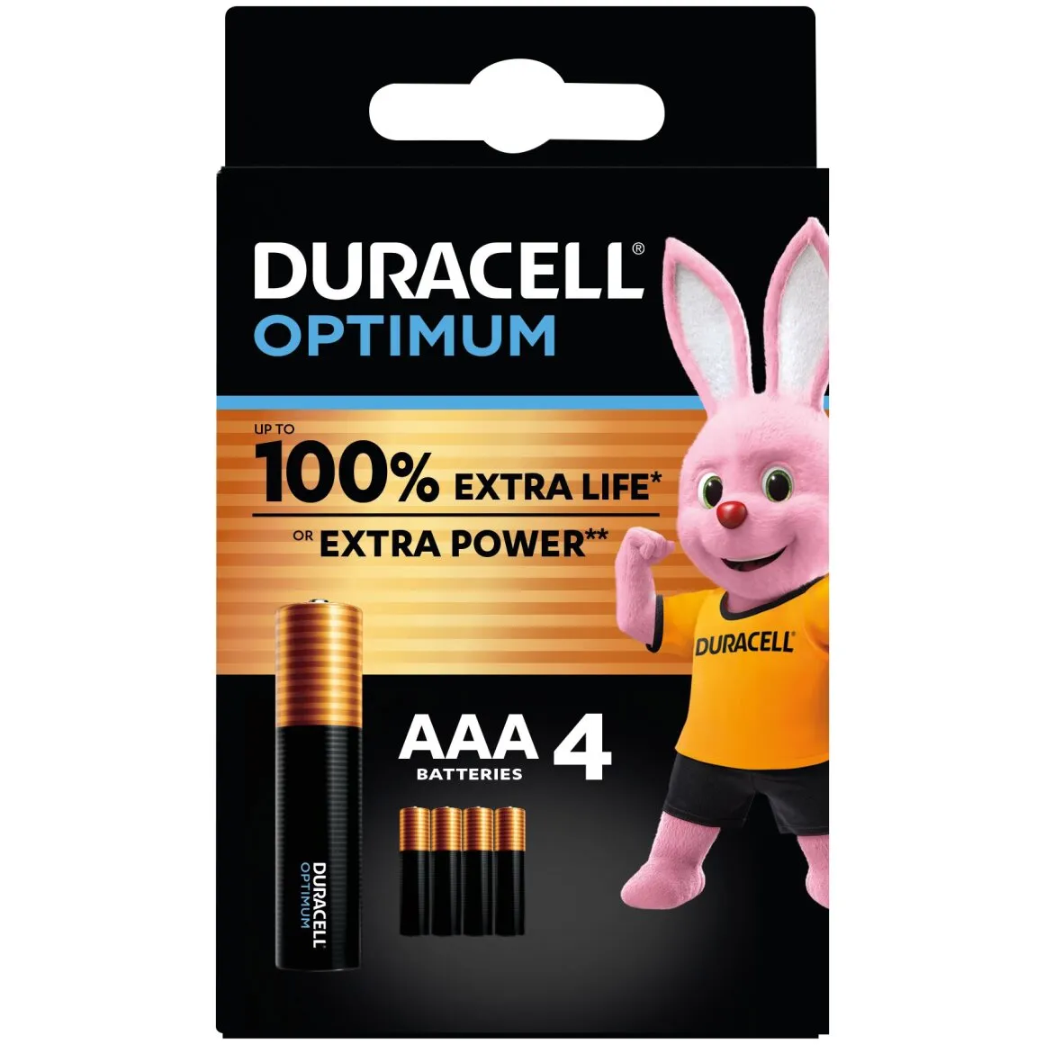 Duracell Optimum AAA Batteries 4 pcs