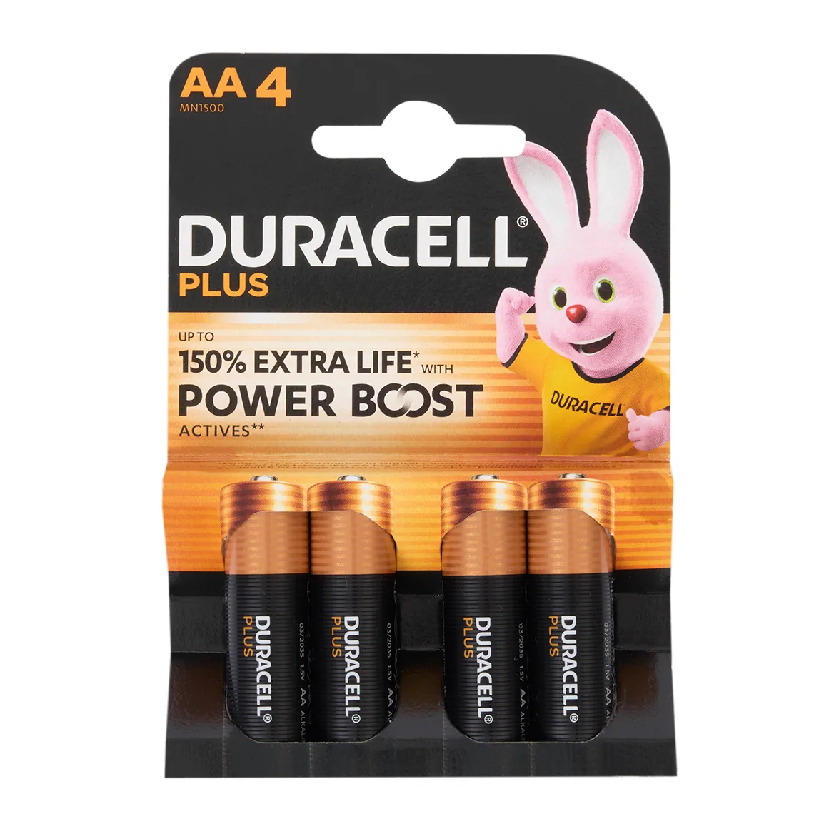 Duracell Plus AA Batteries 4 pk