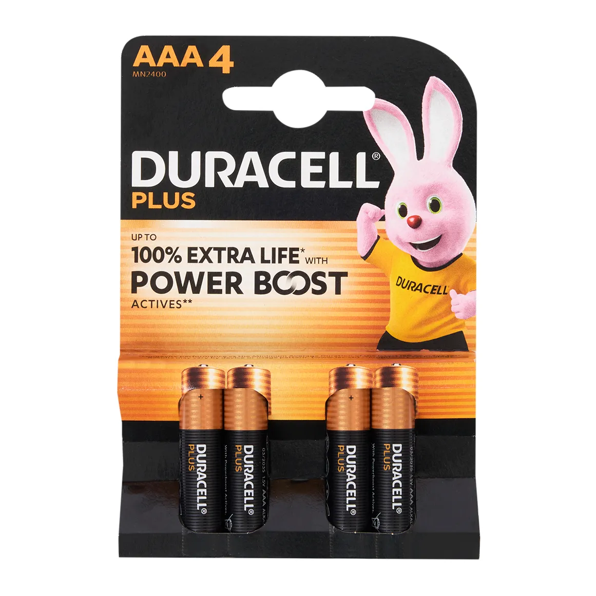 Duracell Plus AAA batteries 4 pk