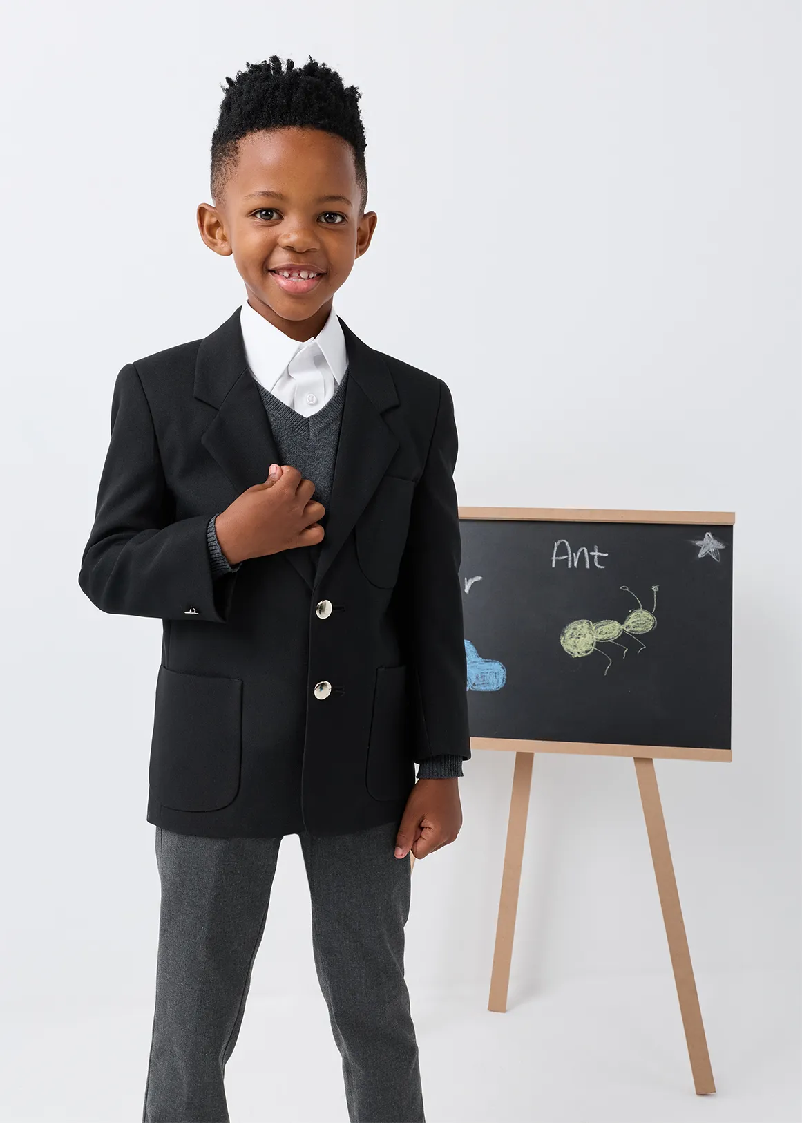 Easy Care School Blazer - BLACK