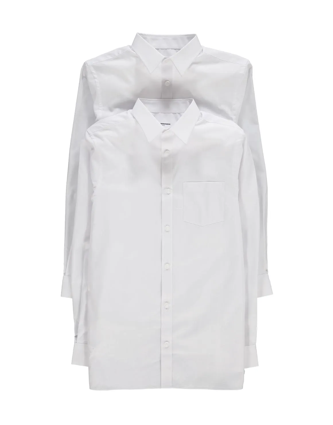 Easy Care Slim Fit Long Sleeve Boys School Shirts 2 Pack - WHITE