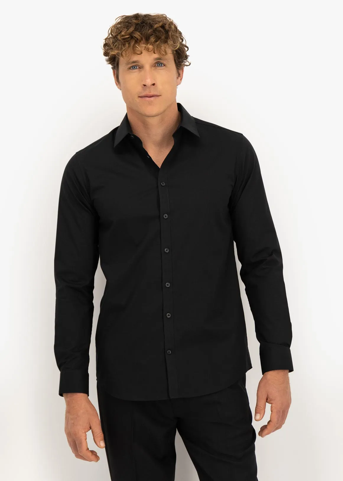 Easy Care Slim Fit Shirt - BLACK