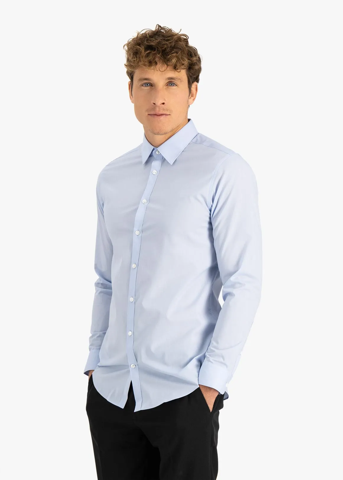 Easy Care Slim Fit Shirt - LIGHT BLUE