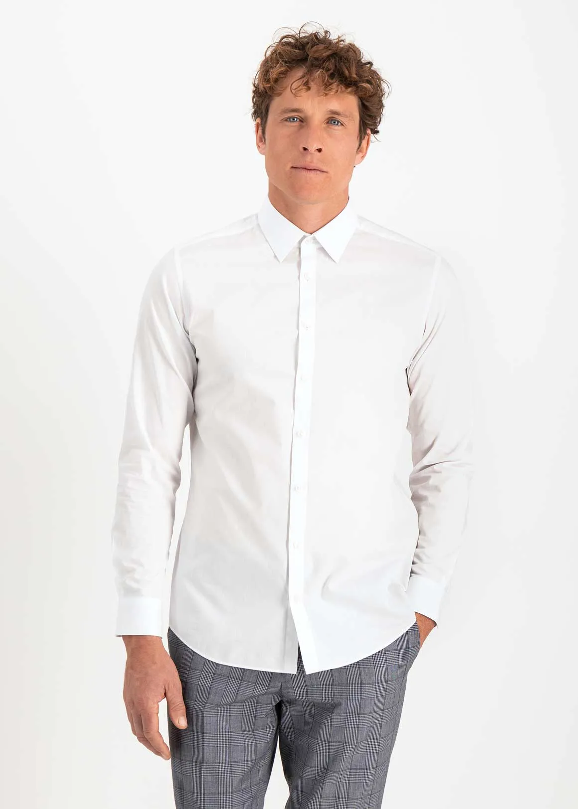 Easy Care Slim Fit Shirt - WHITE