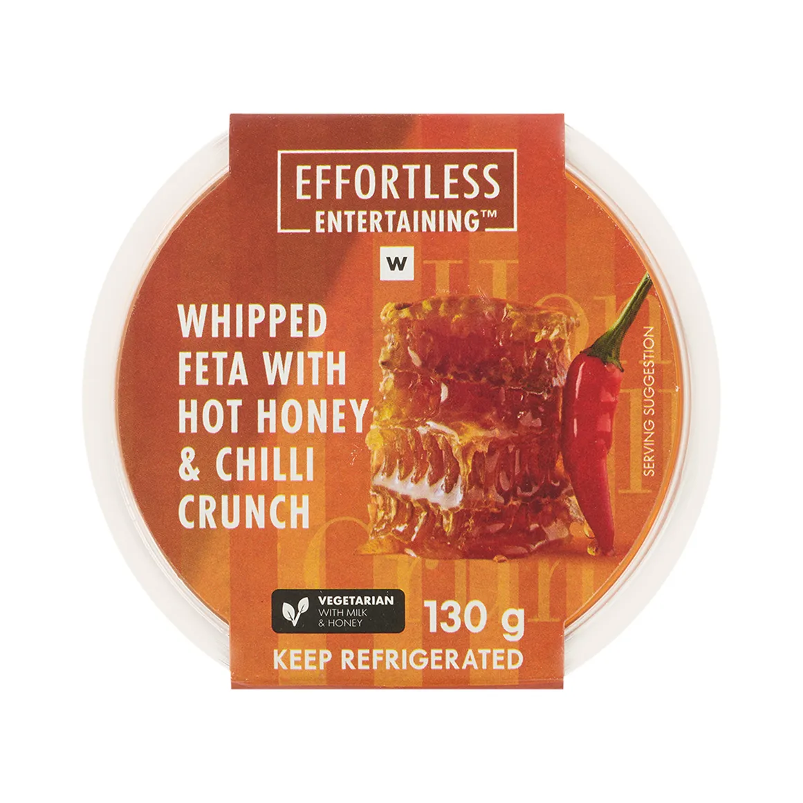 Effortless Entertaining™ Whipped Feta with Hot Honey & Chilli Crunch 130 g