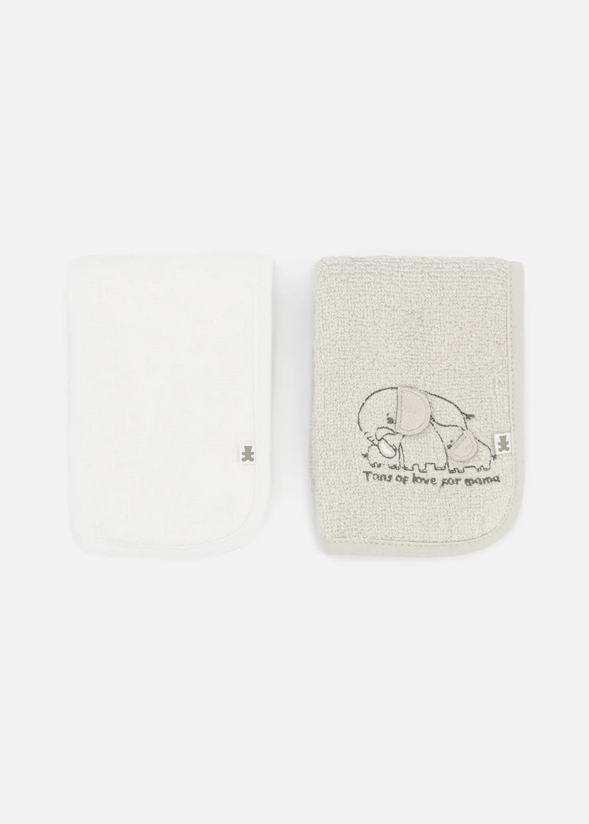 Ellie Novelty Facecloths 2 Pack - GREY