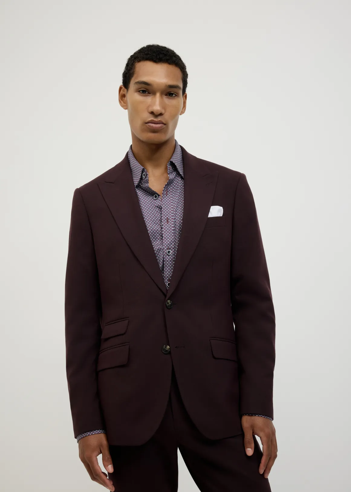 Elliot Tailored Jacket - BURGUNDY