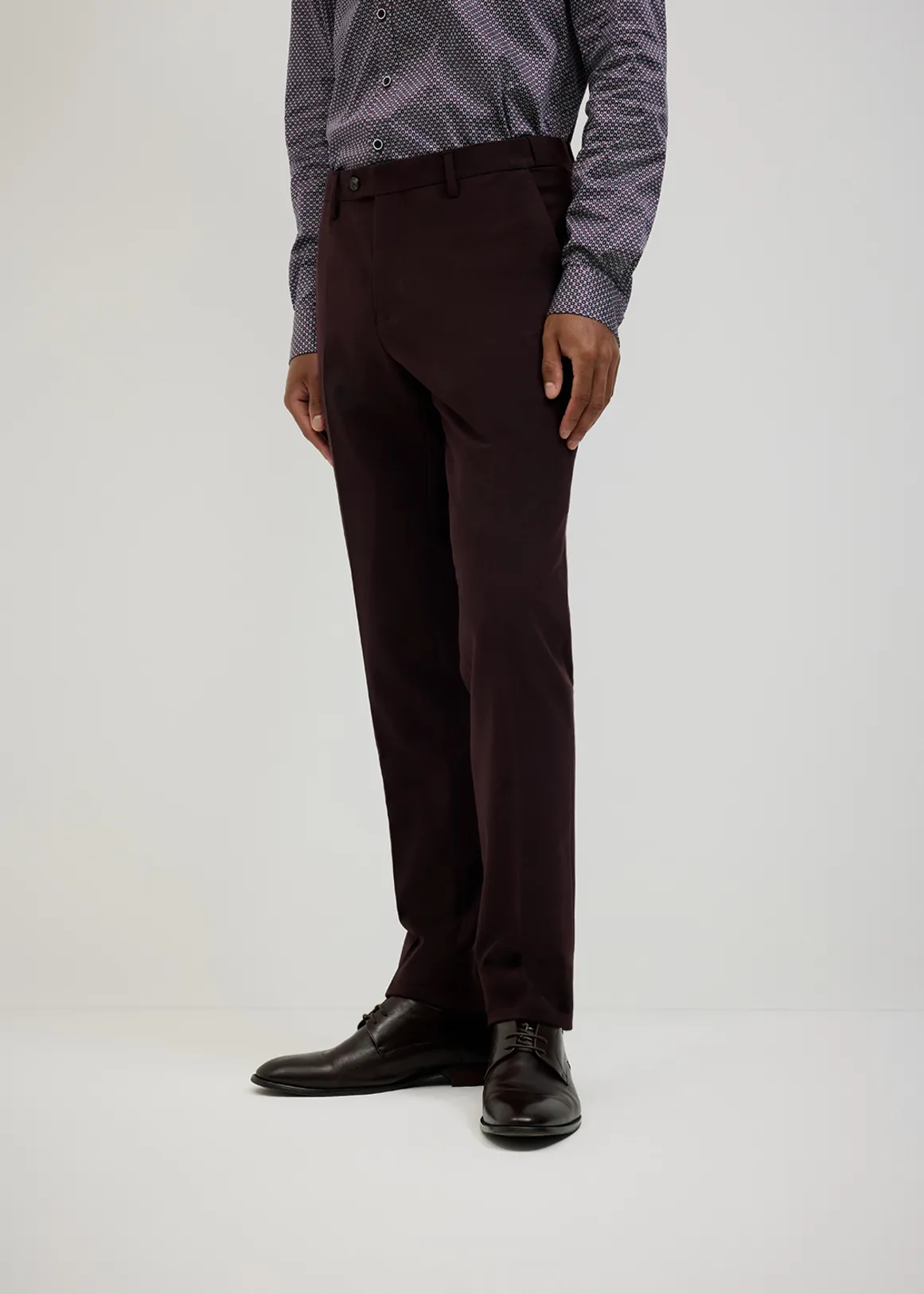 Elliot Tailored Pant - BURGUNDY