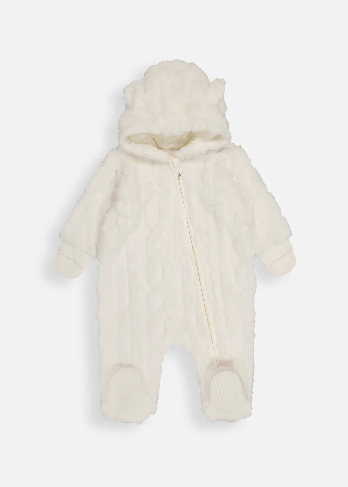 Embossed Sherpa Jumpsuit - WINTER WHITE