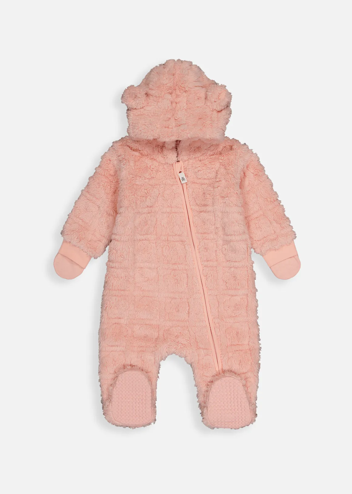 Embossed Sherpa Jumpsuit - X PEACH