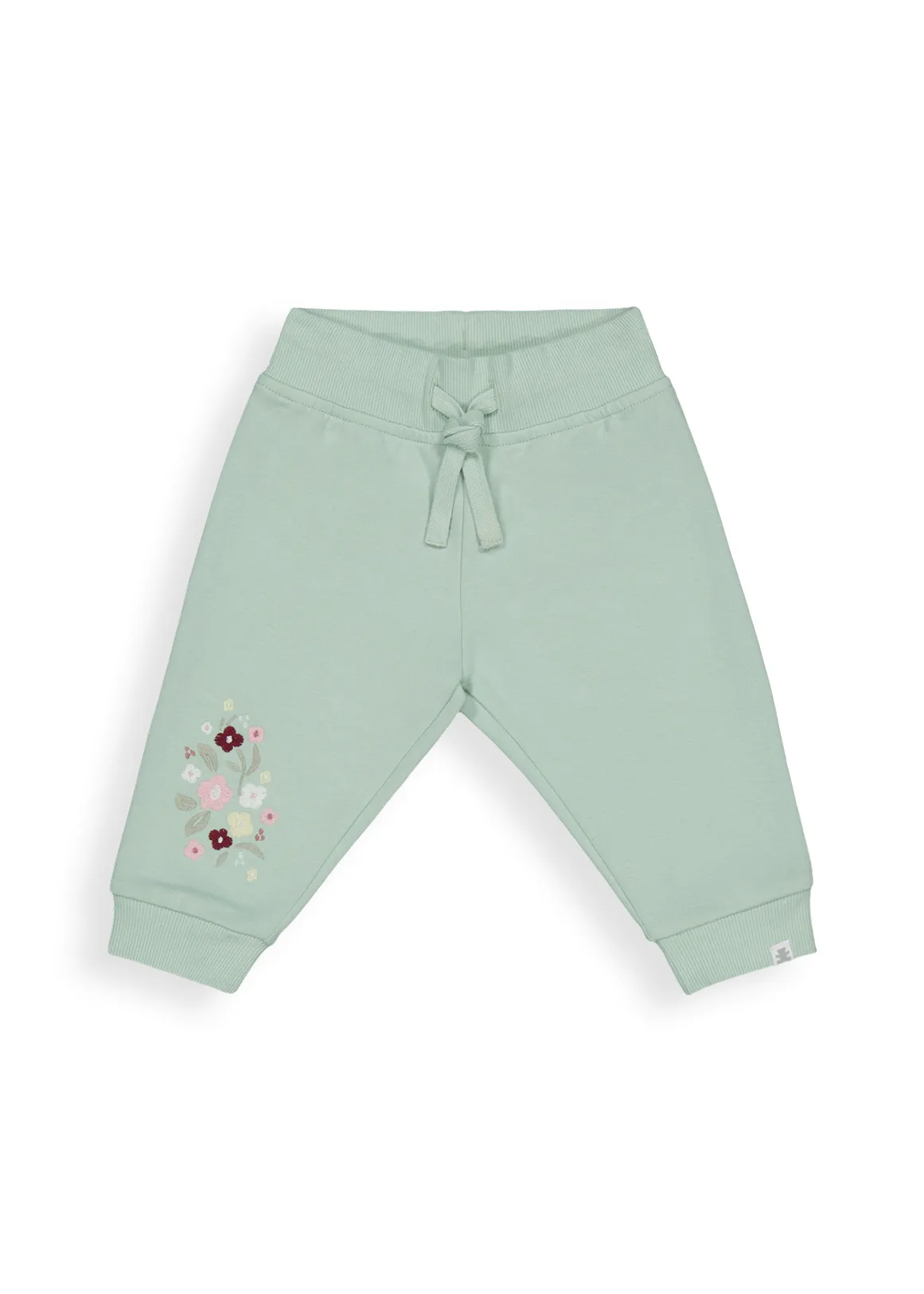 Embroidery Cotton Fleece Sweatpants - LIGHT GREEN