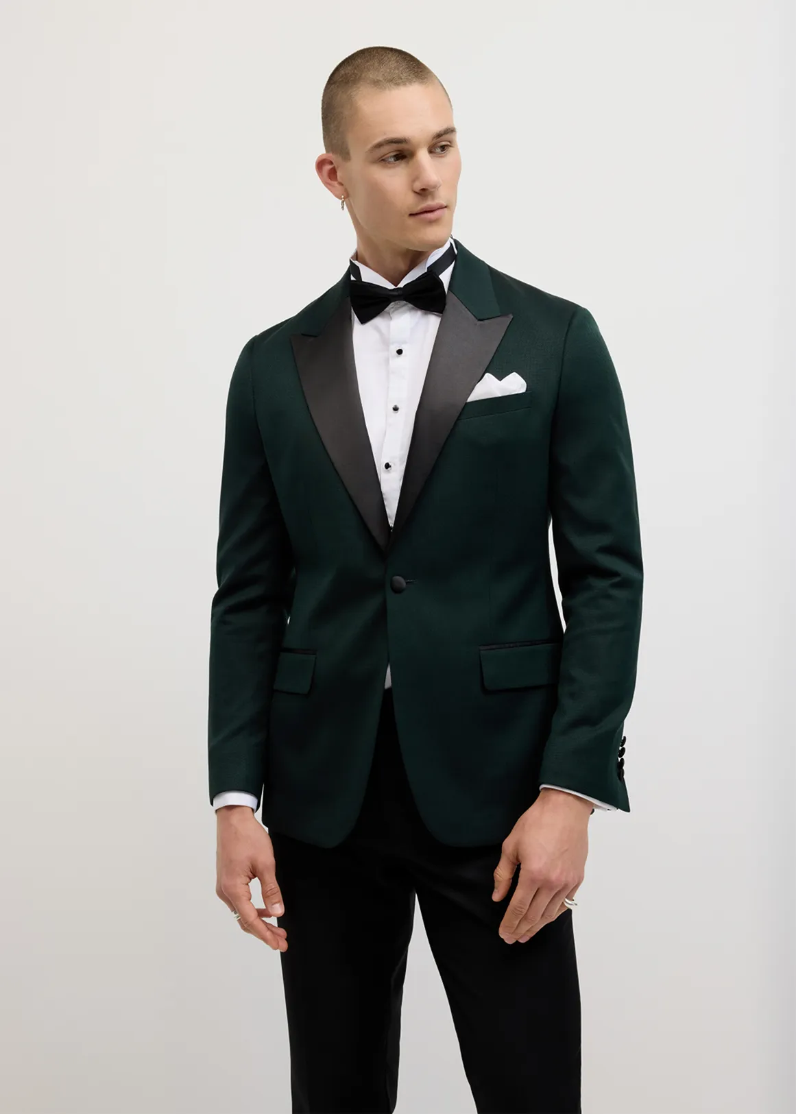 Emery Velvet Black Tie Tuxedo - EMERALD