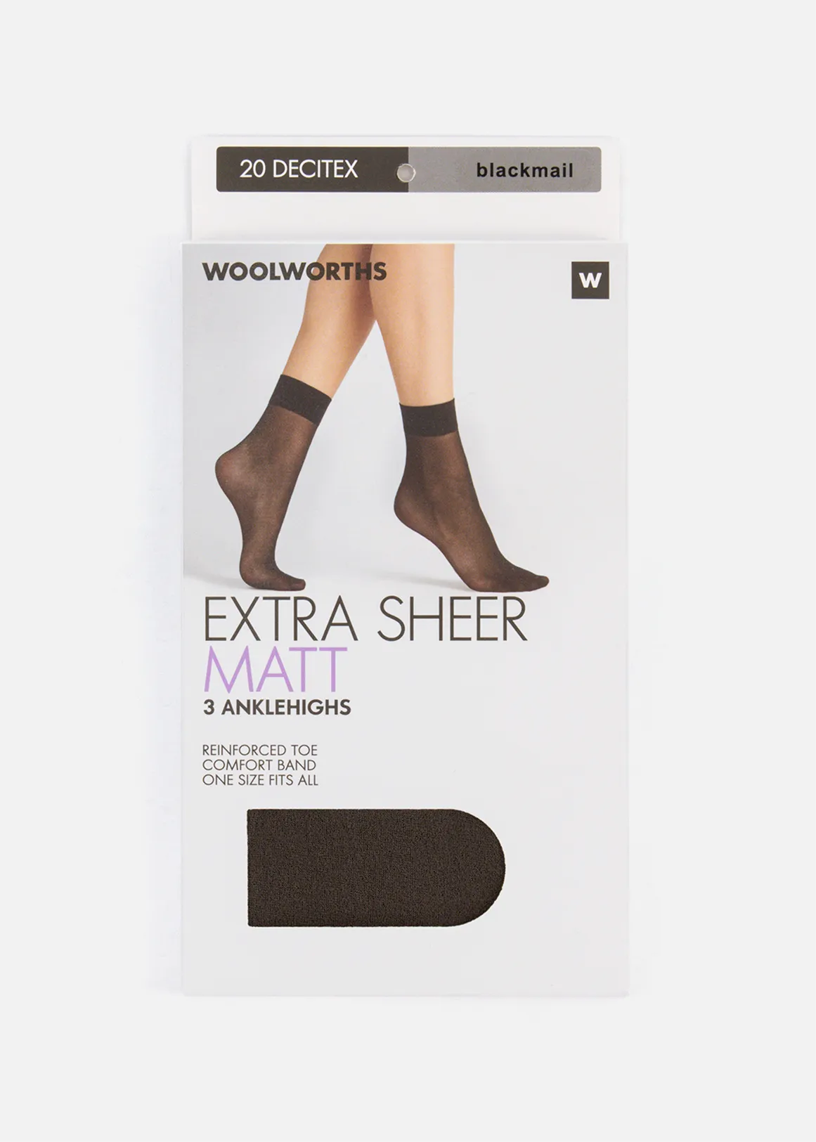 Extra Sheer Matt Anklehighs 3 Pack - BLACKMAIL