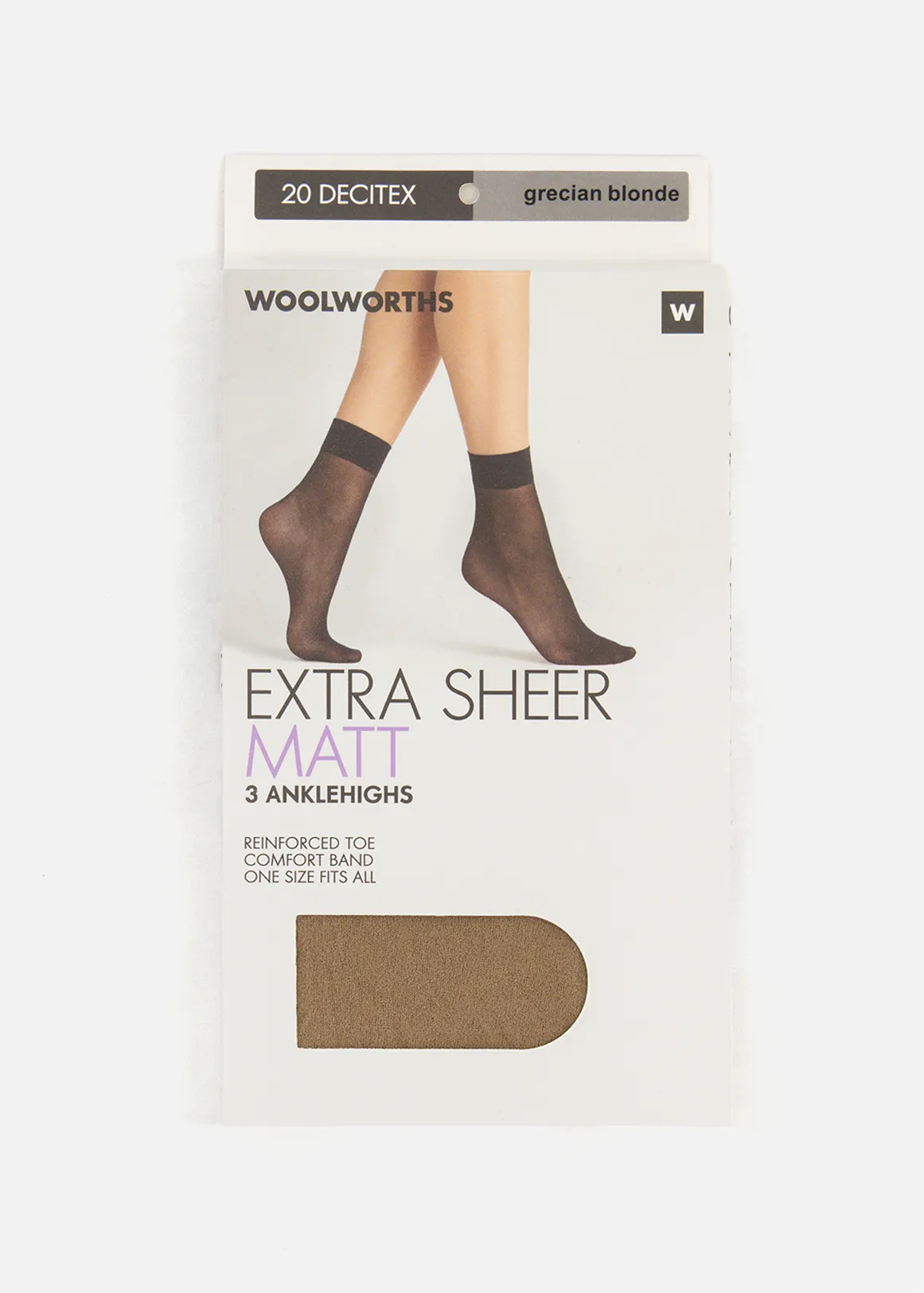 Extra Sheer Matt Anklehighs 3 Pack - GRECIAN BLONDE