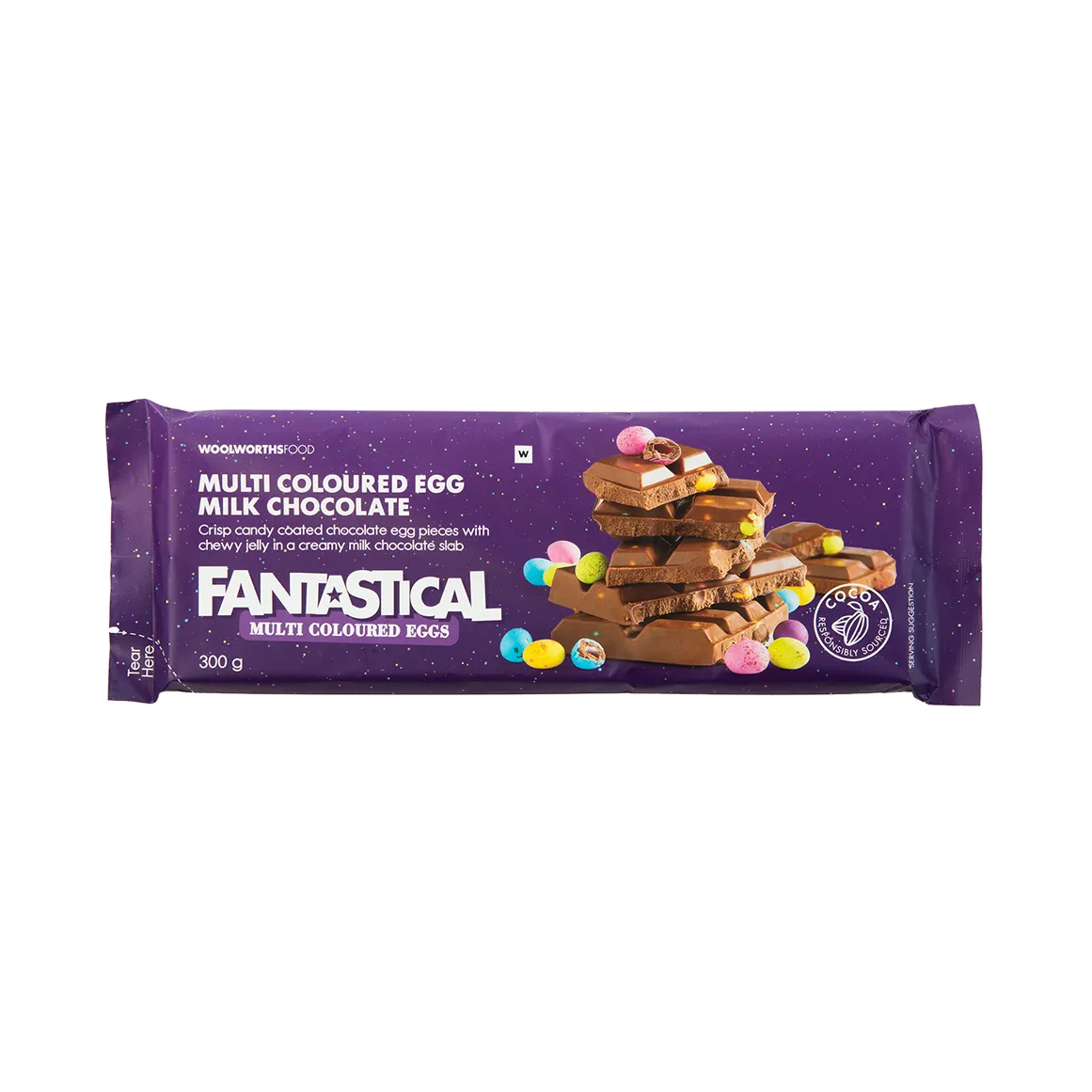 FANTASTICAL™ Multi Coloured Egg Milk Chocolate Slab 300 g
