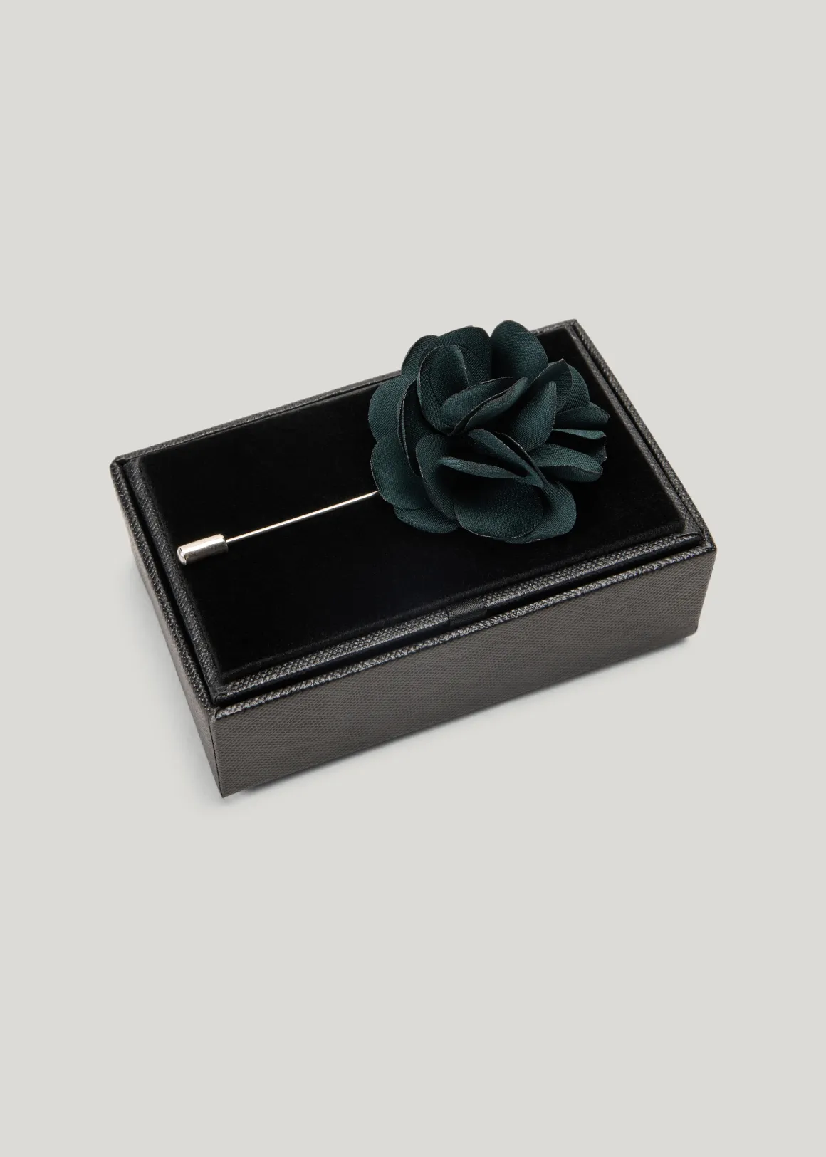 Fabric Flower Lapel Pin - KHAKI