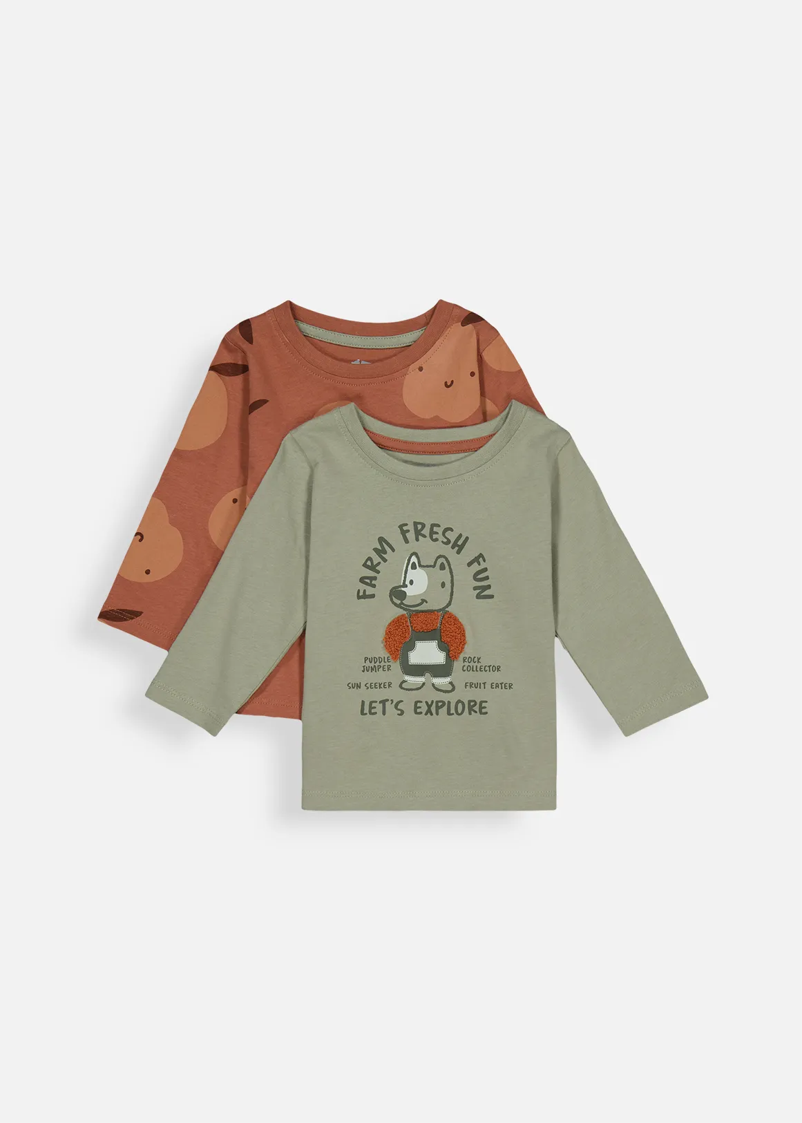 Farm Fresh Cotton T-shirts 2 Pack - X RUST