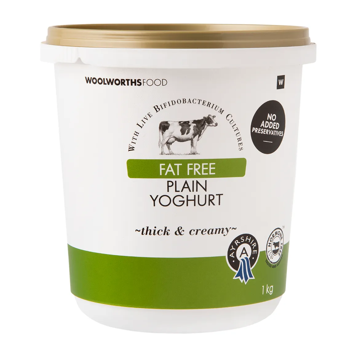 Fat Free Ayrshire Plain Yoghurt 1 kg