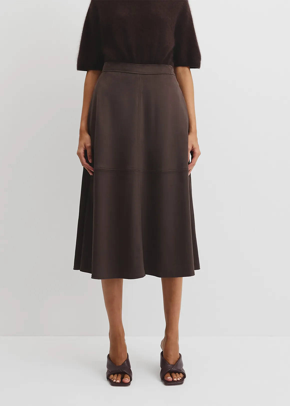 Faux Suede Skirt - COCOA BEAN