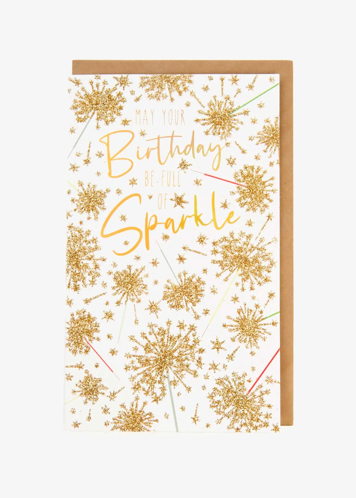 Female Birthday Sparklers Card - X GOLD