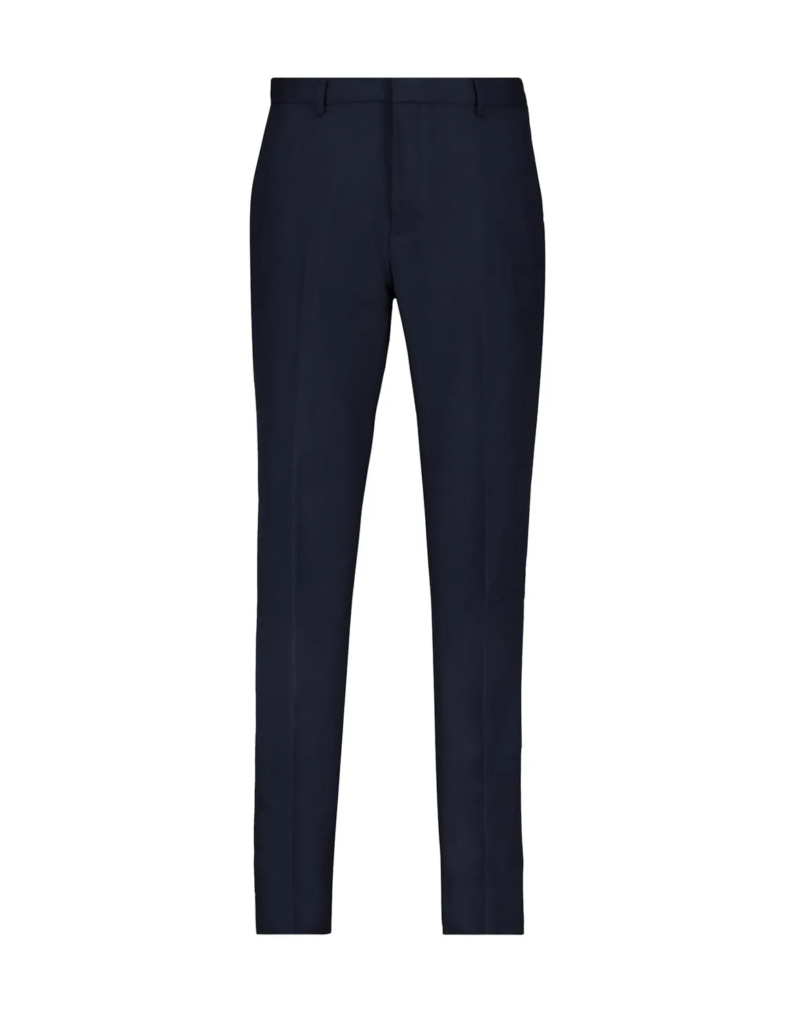 Flat Front Slim Fit Trousers - NAVY