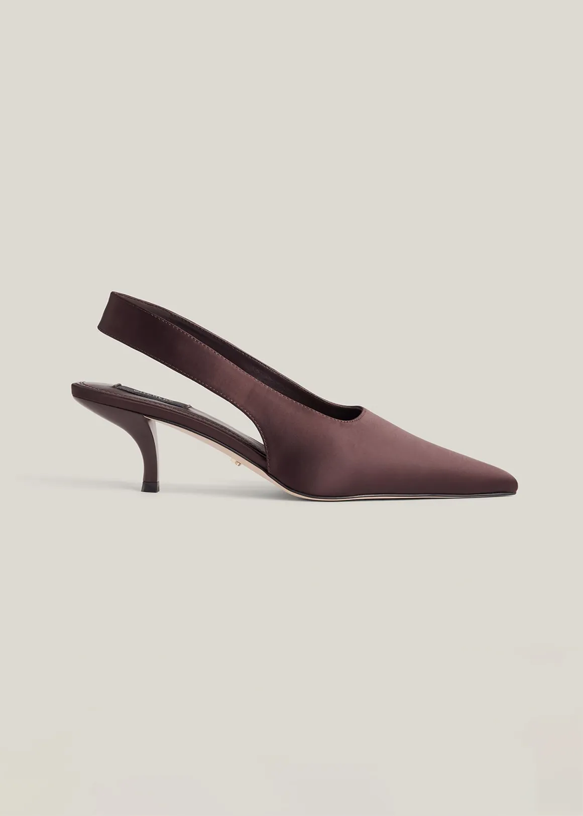 Fleur Satin Heels - BITTERCHOCOLATE