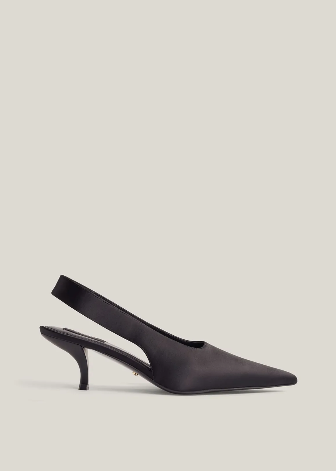 Fleur Satin Heels - BLACK