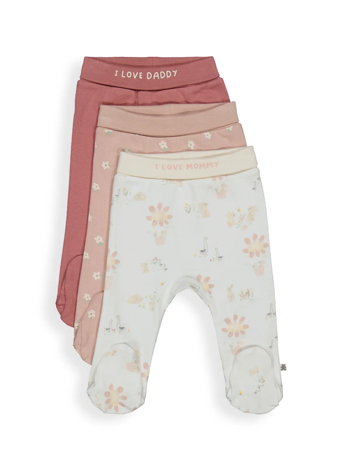Floral Foldover Cotton Leggings 3 Pack - X CREAM
