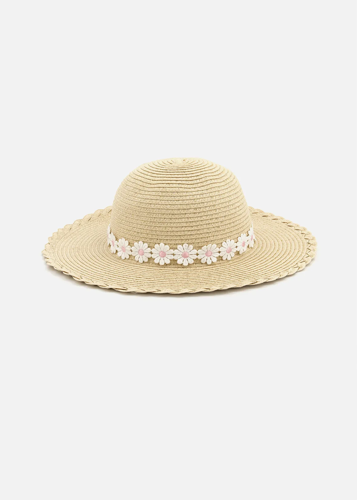 Flower Straw Hat - X NATURAL