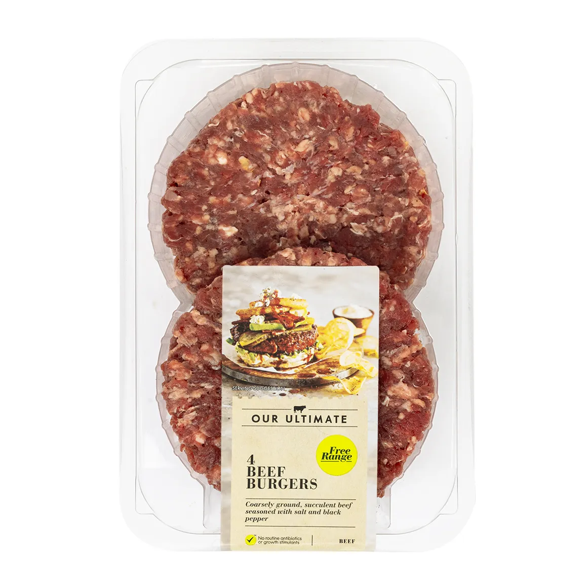 Free Range Beef Burgers 4 pk