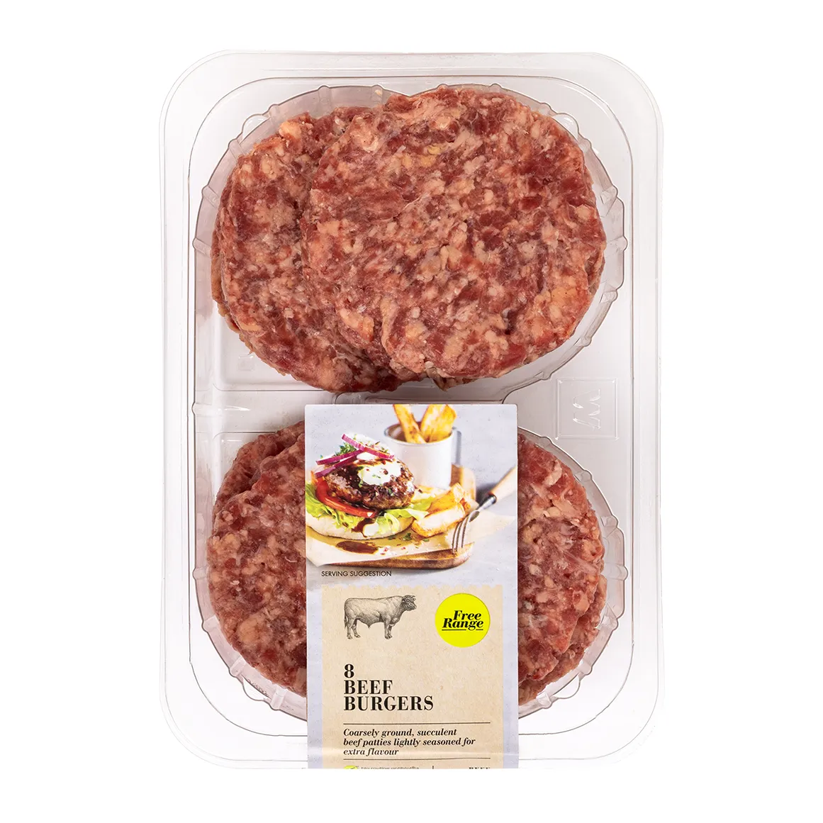 Free Range Beef Burgers 800 g
