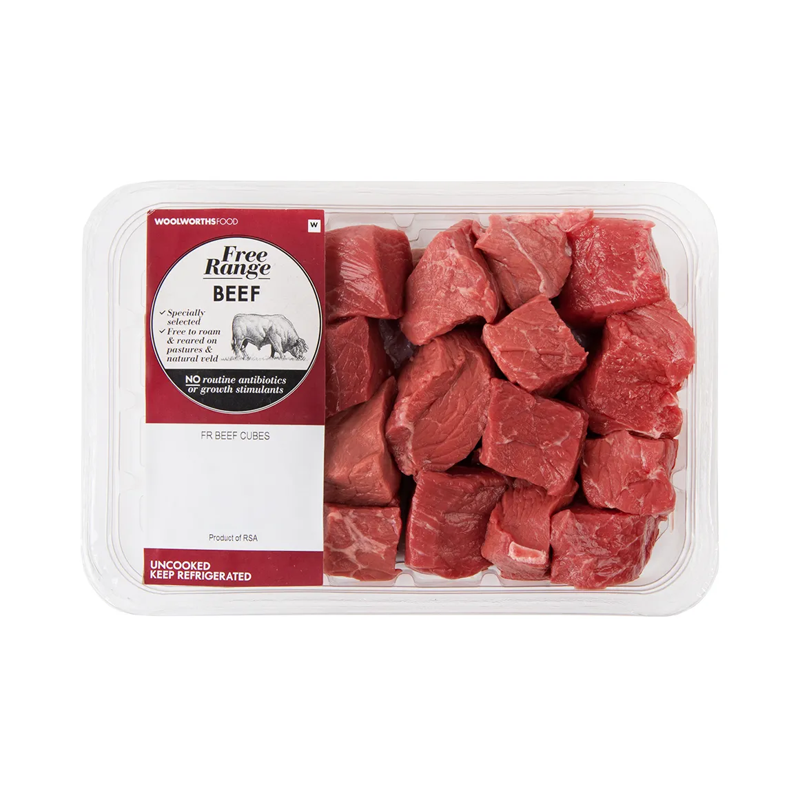 Free Range Beef Cubes Avg 500 g