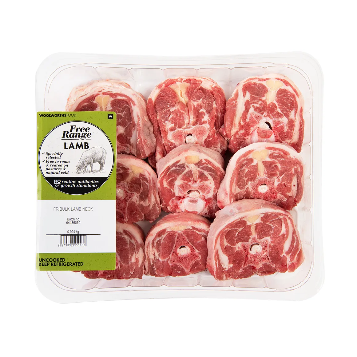 Free Range Bulk Lamb Neck Avg 950 g
