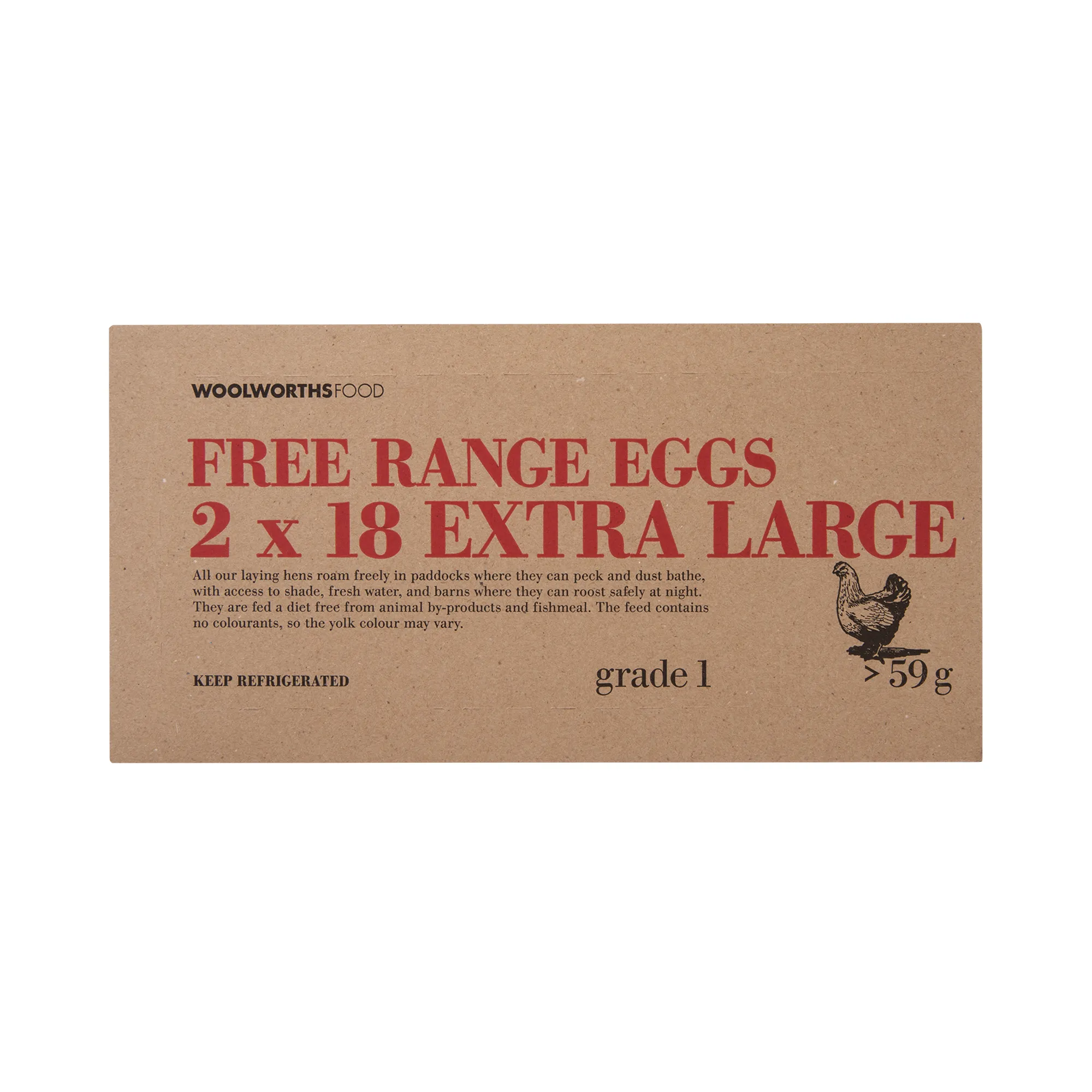 Free Range Extra Large Chilled Eggs 2 x 18 pk
