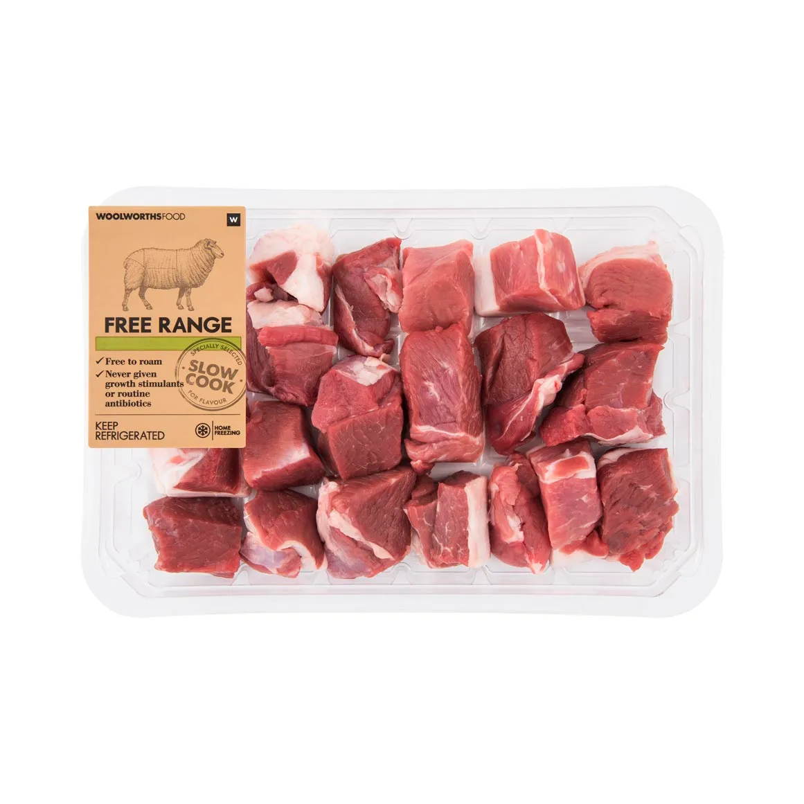 Free Range Lamb Leg Cubes Avg 500 g